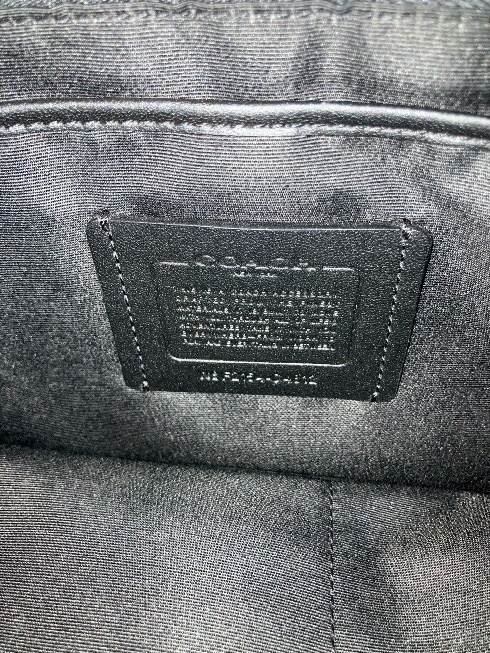 Coach purse , dark gray , top zip with shoulder strap , like new